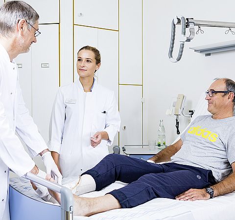 Patient im Krankenbett